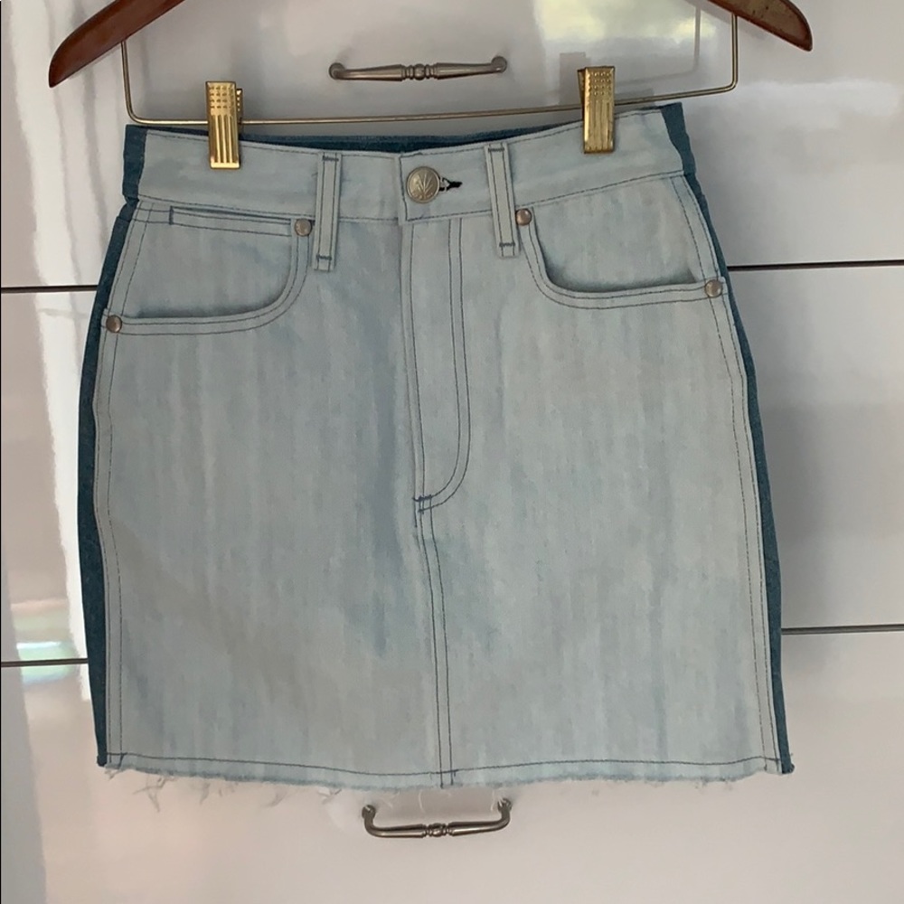 NEW Rag & bone two tone high waisted denim skirt